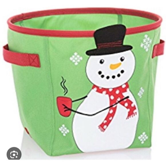 Thirty One mini storage bin cool cutie Christmas snowman ￼ - Picture 1 of 3